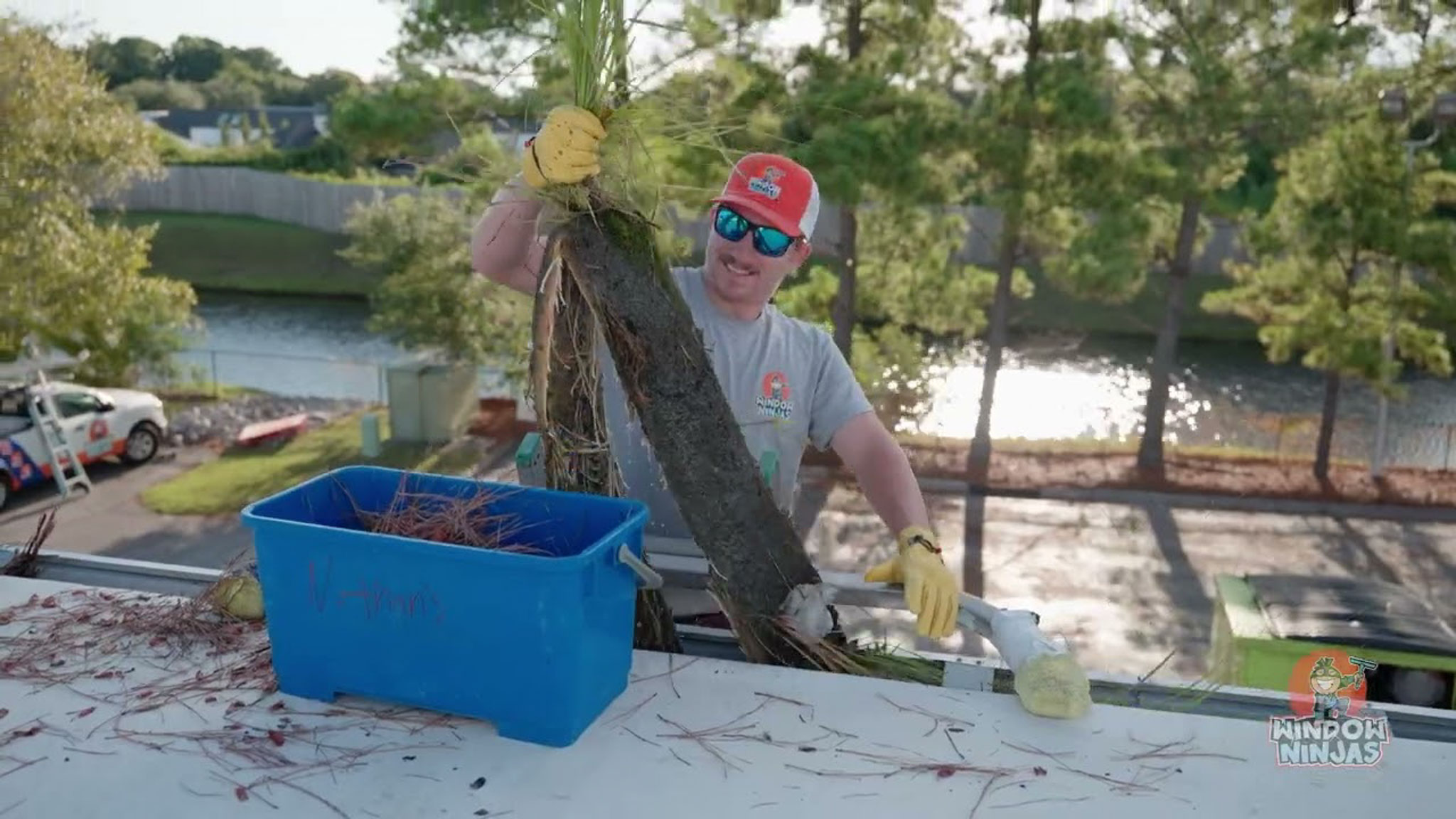 Window Ninjas Myrtle Beach gutter cleaning video.